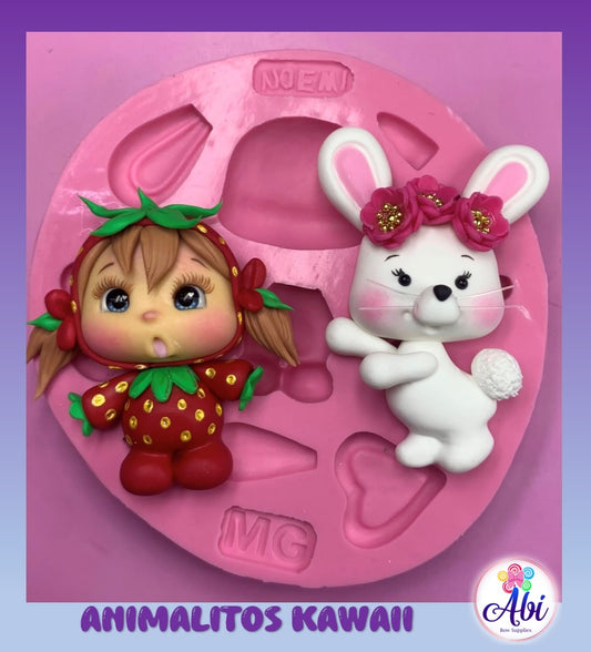 Molde de Silicon Animalitos Kawaii Mari Garcia/Noemi Hernandez