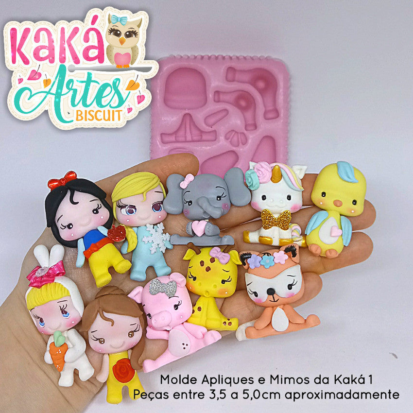 Molde de Silicon Apliques e Mimos da Kaka 1