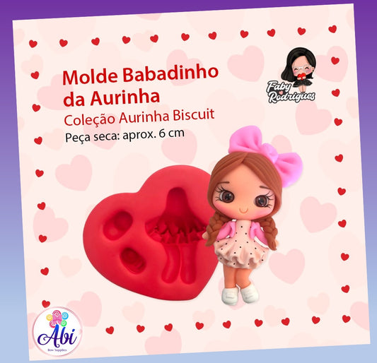 Molde de Silicon Babadinho da Aurinha. Faby Rodrigues