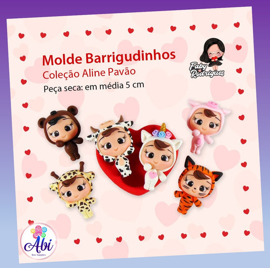 Molde de Silicon Barrigudinhos. Faby Rodrigues