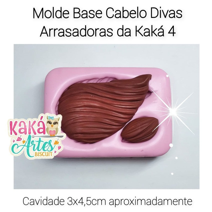 Molde de Silicon Base Cabelo Divas Arrasadoras da Kaka 4