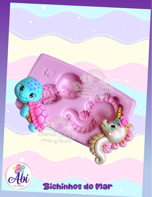 Molde de Silicon Bichinhos do Mar Biscuit Jessy
