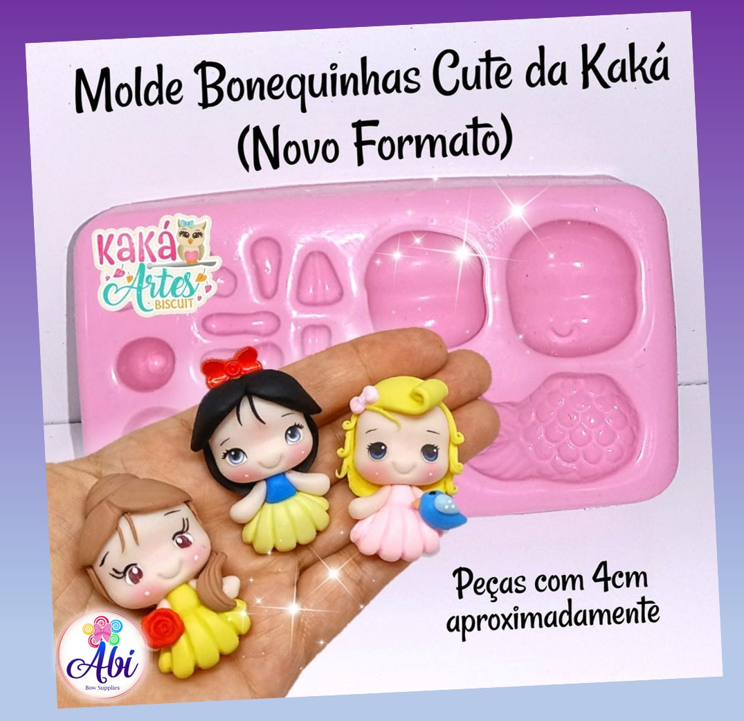 Molde de Silicon Bonequinhas Cute da Kaka