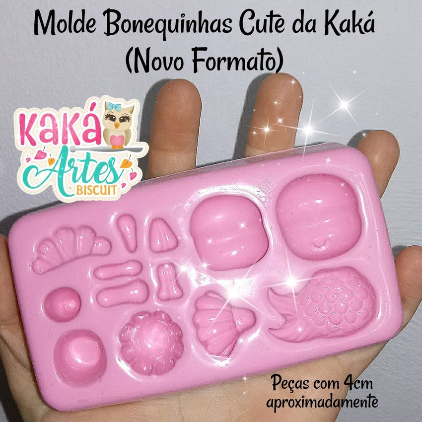 Molde de Silicon Bonequinhas Cute da Kaka