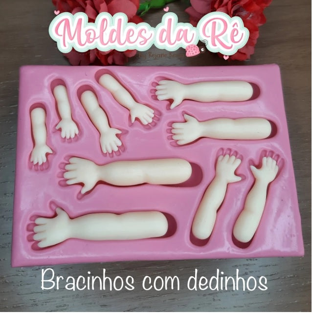 Molde de Silicon Bracinhos com Dedinhos MDR