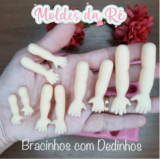 Molde de Silicon Bracinhos com Dedinhos MDR