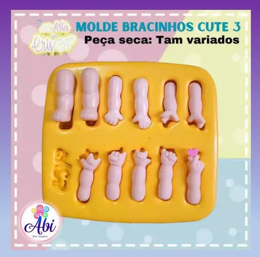 Molde de Silicon Bracinhos Cute 3 AC