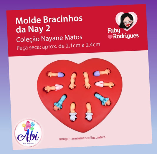 Molde de Silicon Bracinhos da Nay 2. Faby Rodrigues