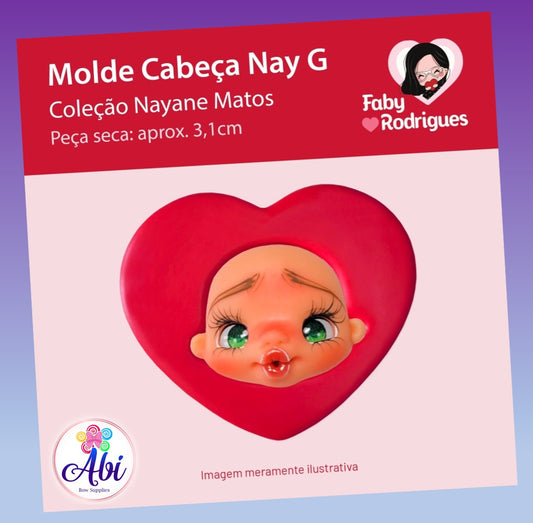 Molde de Silicon Cabeça Nay G. Faby Rodrigues
