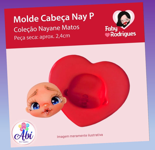 Molde de Silicon Cabeça Nay P. Faby Rodrigues