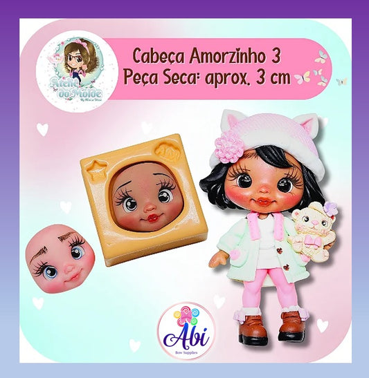 Molde de Silicon Cabeca Amorzinho 3 AdM