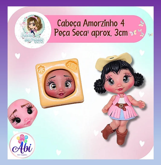 Molde de Silicon Cabeca Amorzinho 4 AdM