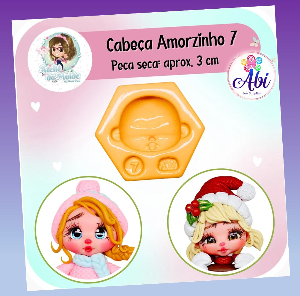 Molde de Silicon Cabeca Amorzinho 7 AdM