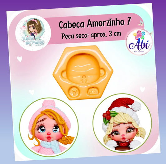 Molde de Silicon Cabeca Amorzinho 7 AdM