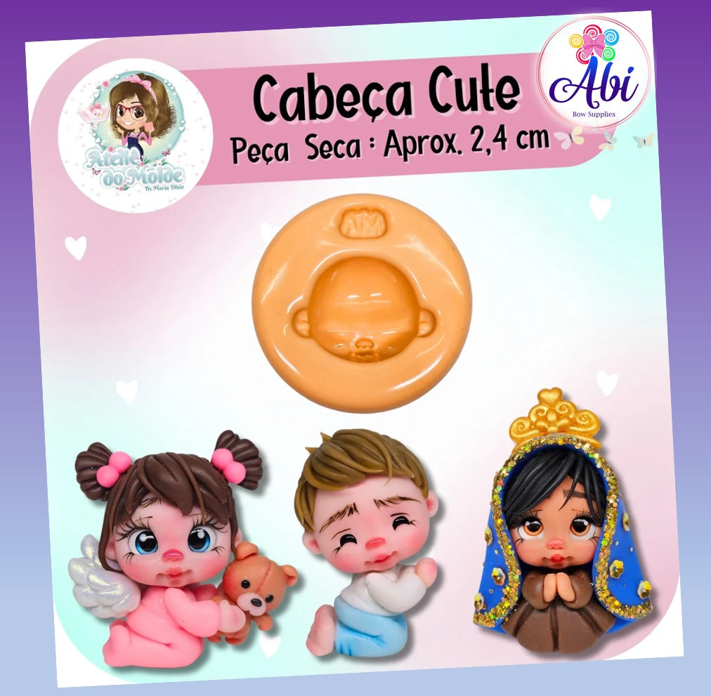 Molde de Silicon Cabeca Cute AdM