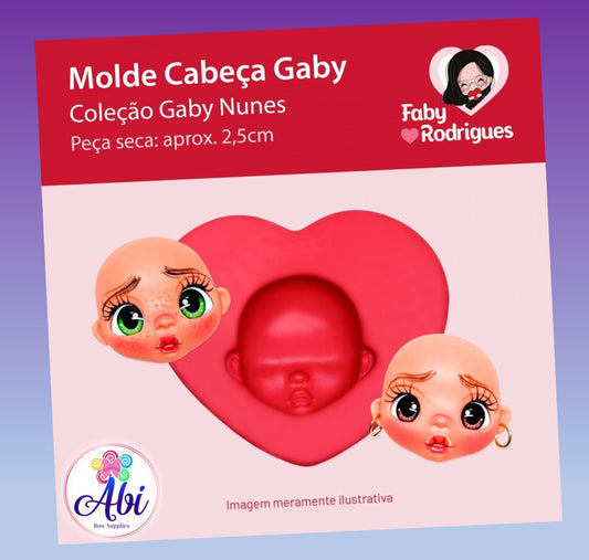 Molde de Silicon Cabeca Gaby. Faby Rodrigues