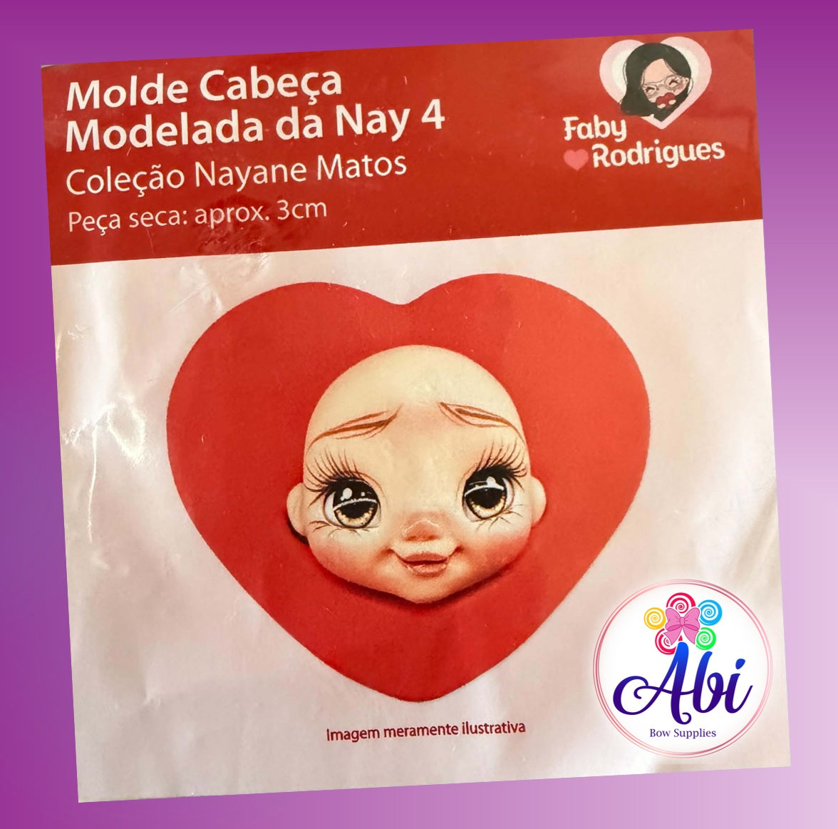 Molde de Silicon Cabeca Modelada da Nay 4. Faby Rodrigues
