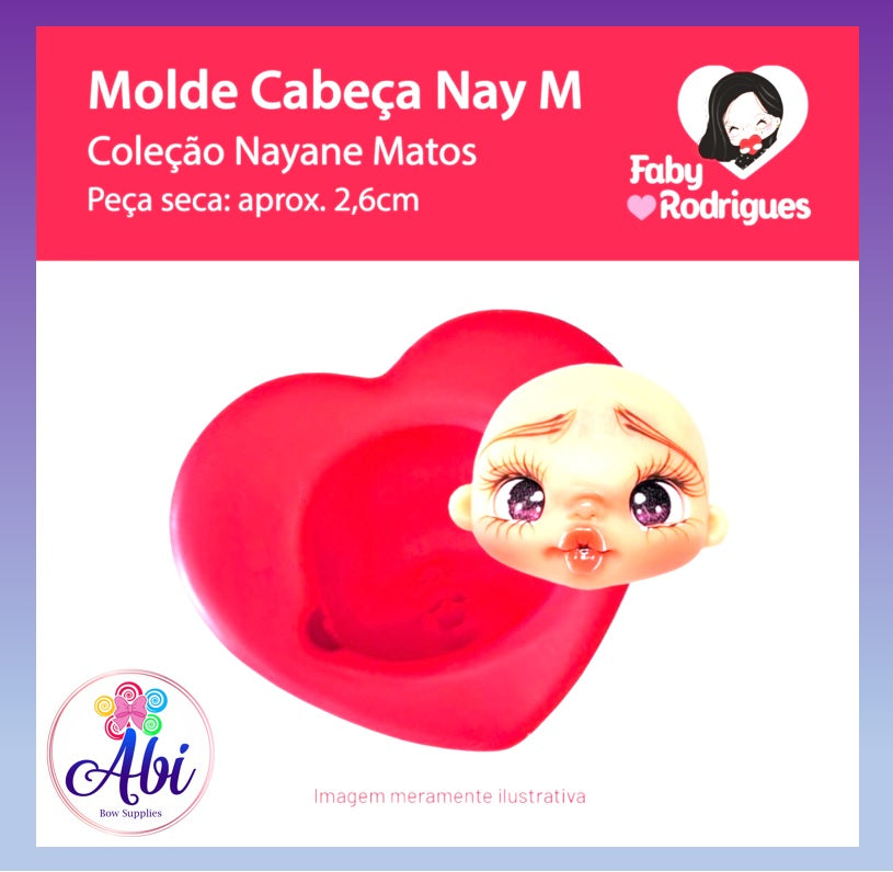Molde de Silicon Cabeça Nay M Faby Rodrigues