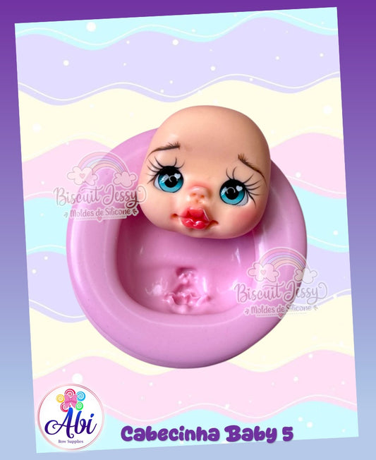 Molde de Silicon Cabecinha Baby 5 Biscuit Jessy