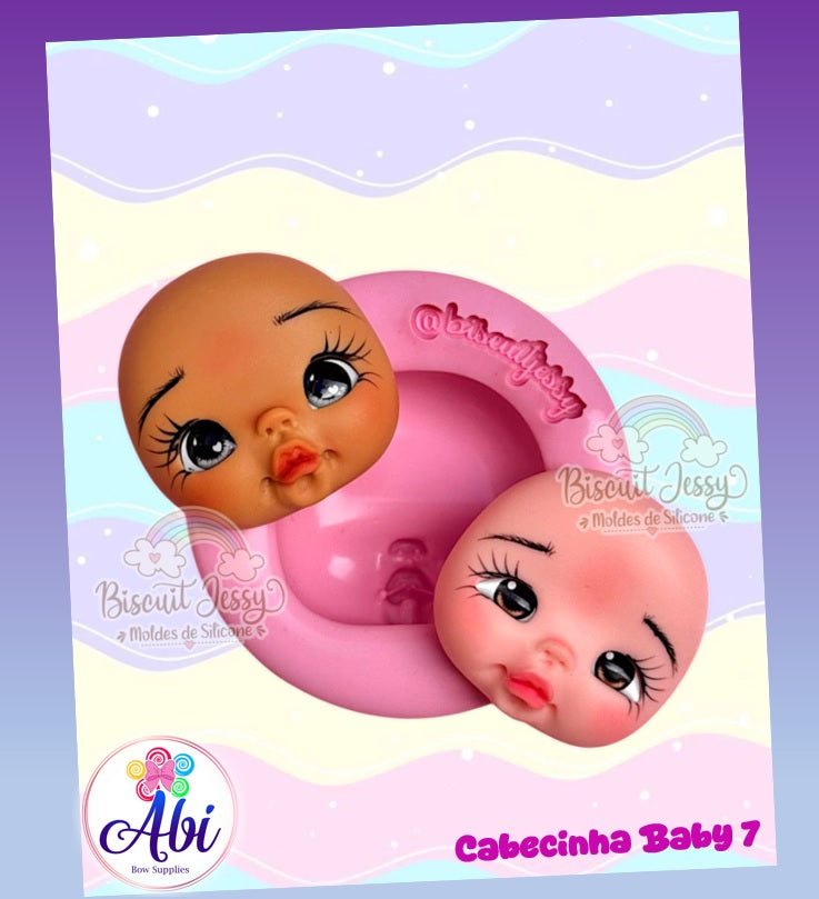 Molde de Silicon Cabecinha Baby 7. Biscuit Jessy