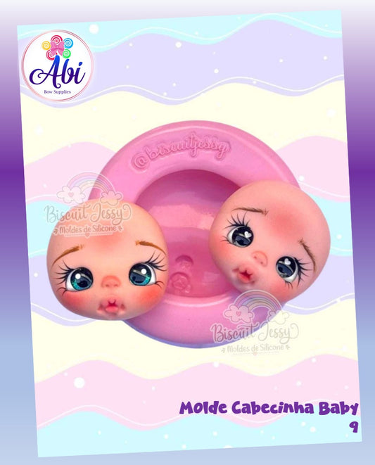 Molde de Silicon Cabecinha Baby 9. Biscuit Jessy