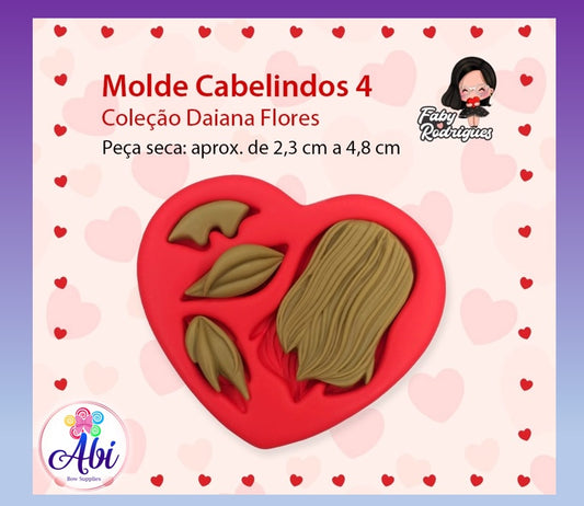 Molde de Silicon Cabelindos 4 Faby Rodrigues