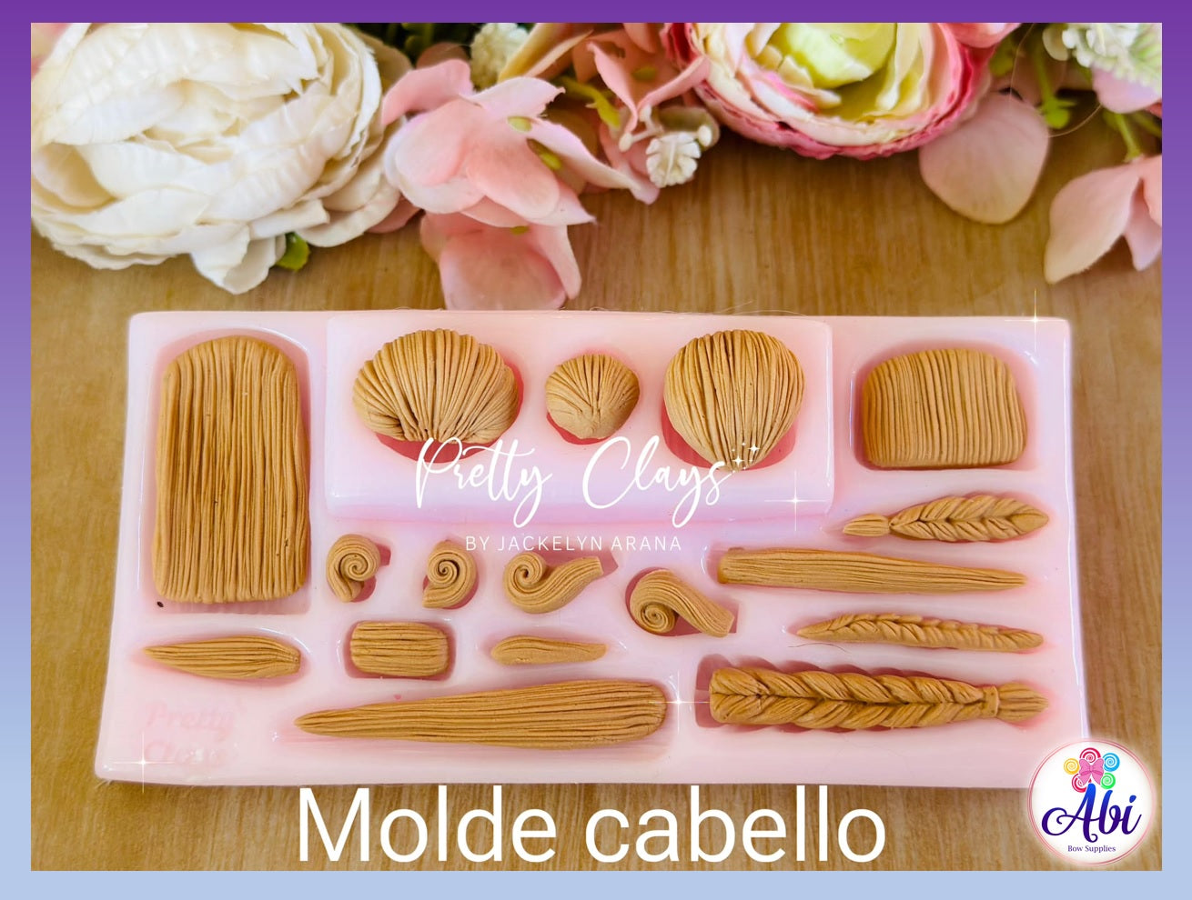Molde de Silicon Cabello Pretty Clays