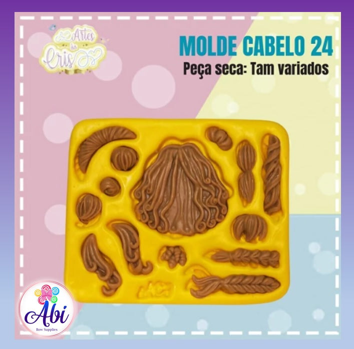 Molde de Silicon Cabelo 24 AC