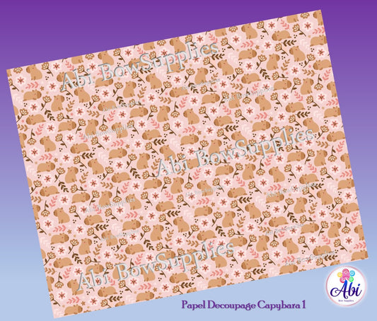 Papel Decoupage Capybara 1
