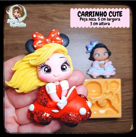 Molde de Silicon Carrinho Cute AdM