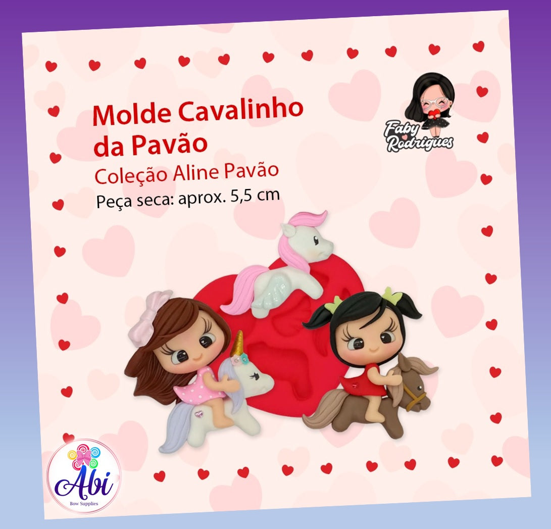 Molde de Silicon Cavalinho de Pavao. Faby Rodrigues