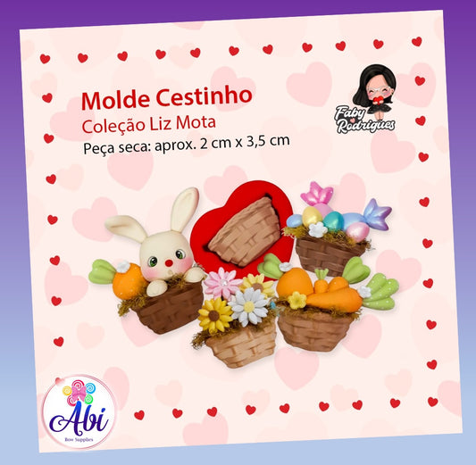 Molde de Silicon Cestinho Faby Rodrigues