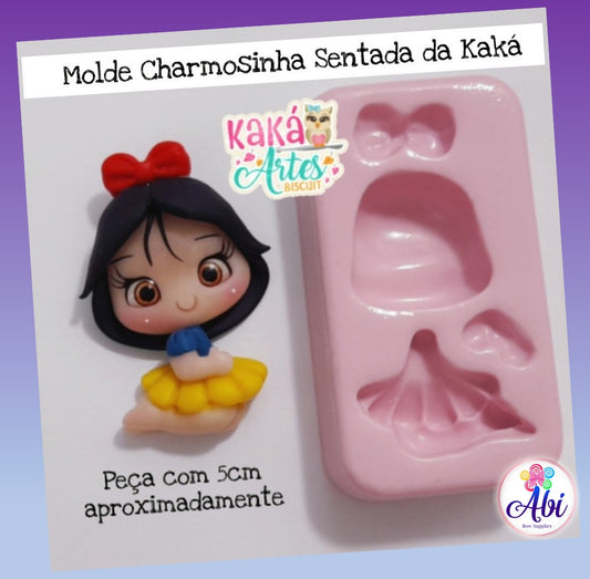 Molde de Silicon Charmosinha Sentada da Kaka