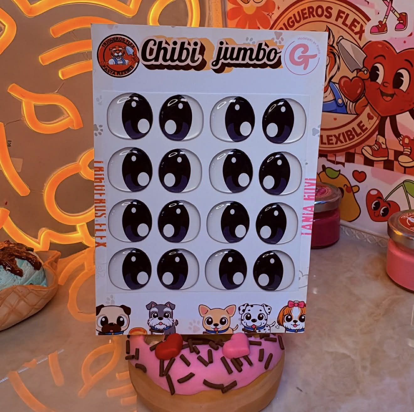 Cartera de Ojitos Chibi Jumbo. Trigueros Flex/Tania Govi