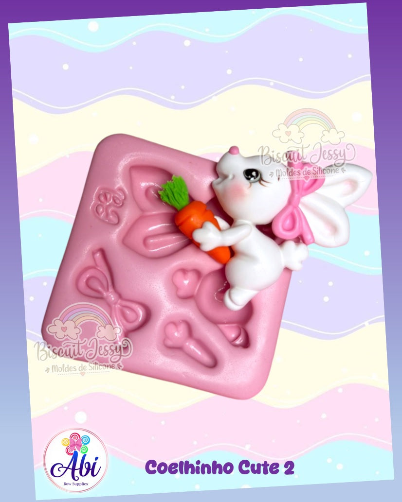 Molde de Silicon Coelhinho Cute 2 Biscuit Jessy
