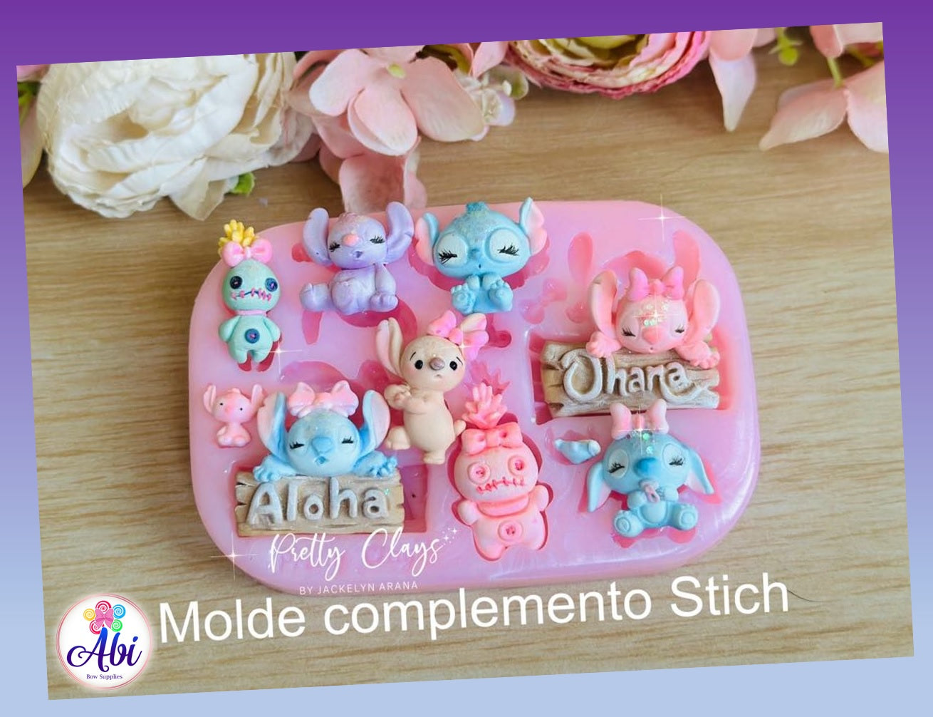 Molde de Silicon Complementos Stitch Pretty Clays