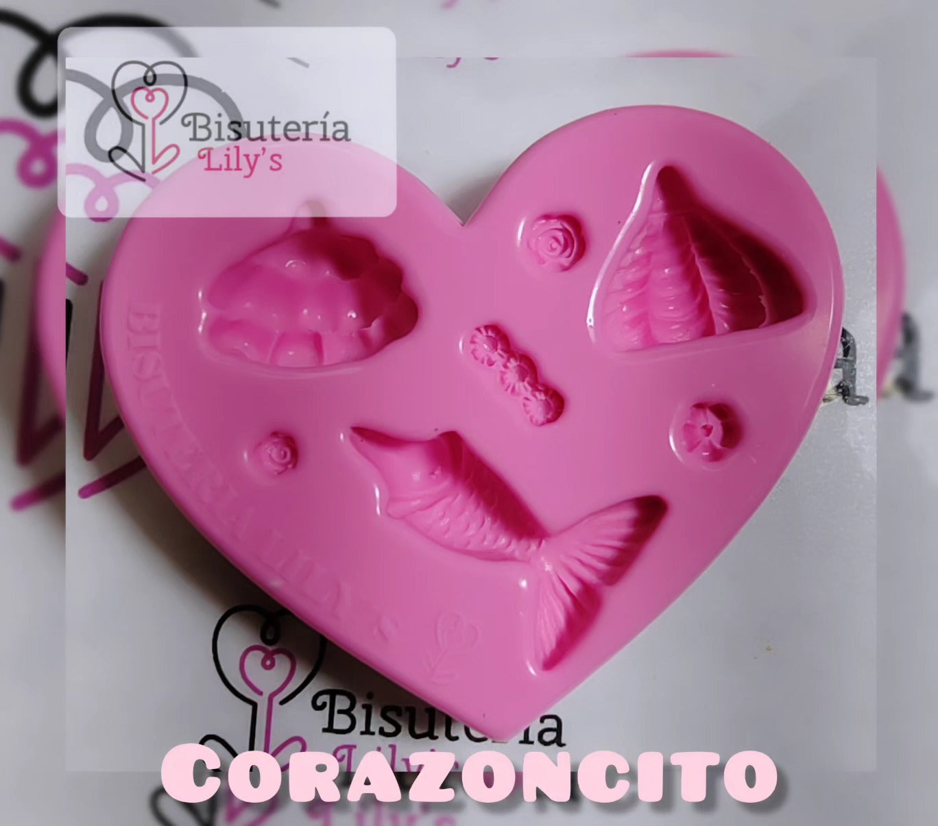 Molde de Silicon Corazoncito Bisuteria Lily's