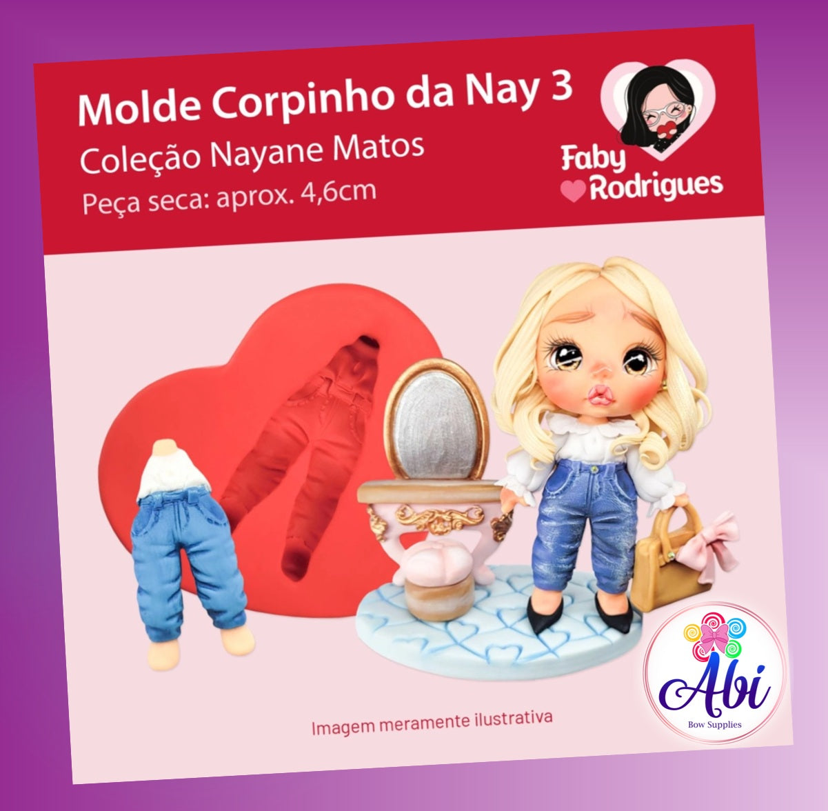 Molde de Silicon Corpinho da Nay 3. Faby Rodrigues
