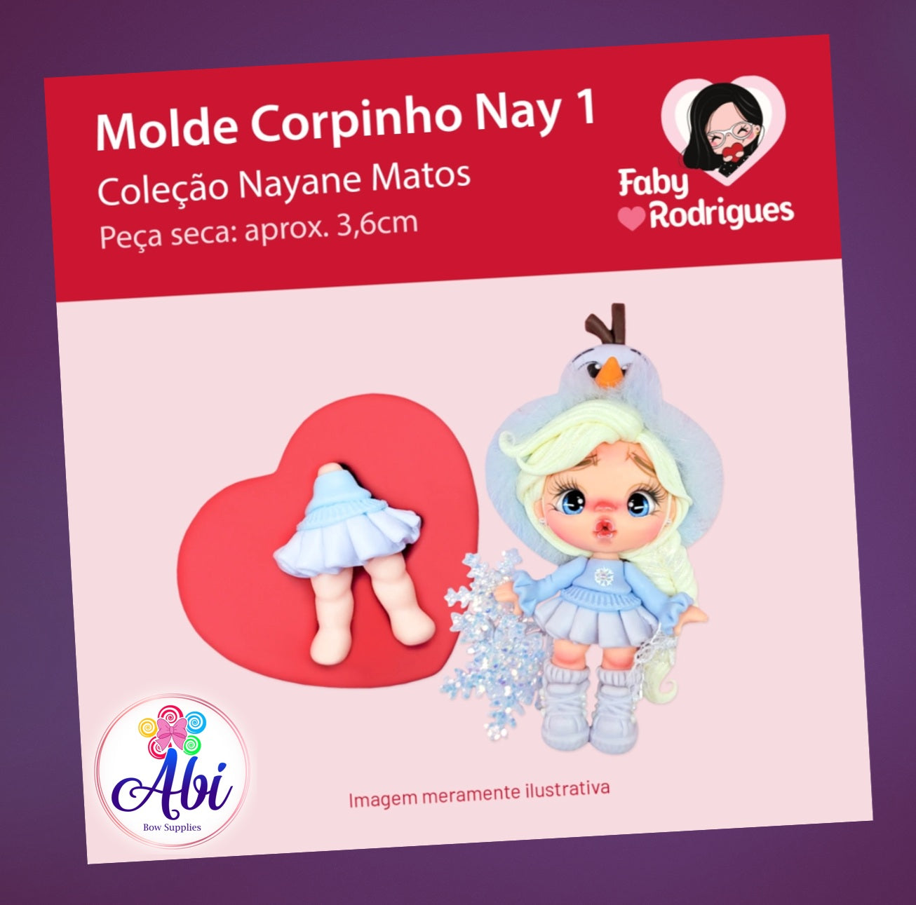 Molde de Silicon Corpinho Nay 1. Faby Rodrigues