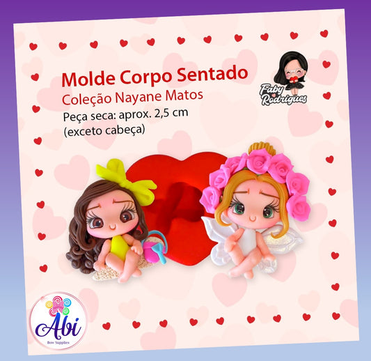 Molde de Silicon Corpo Sentado Faby Rodrigues