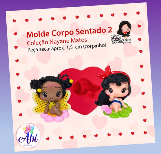 Molde de Silicon Corpo Sentado 2 Faby Rodrigues