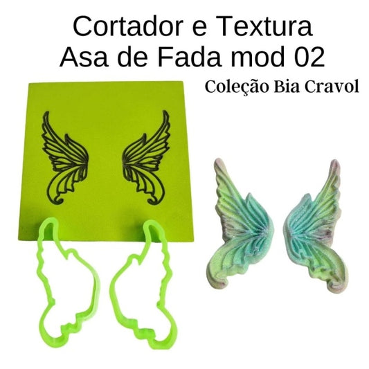 Cortador e Textura Asa de Fada mod 02 BC