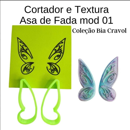 Cortador e Textura Asa de Fada mod 01 BC