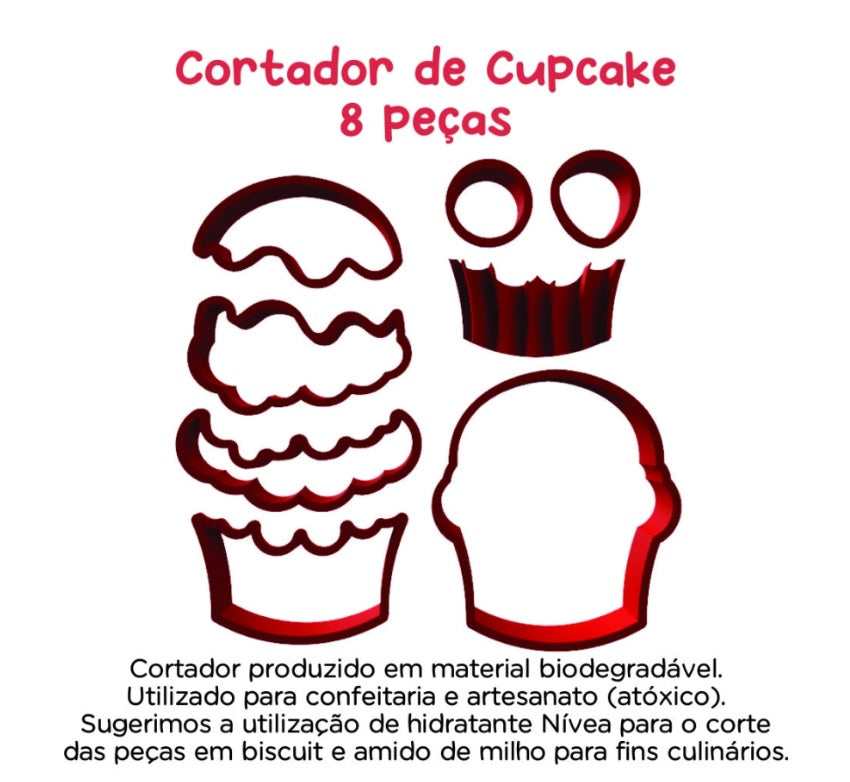 Cortador Cupcake mod 2 Faby Rodrigues