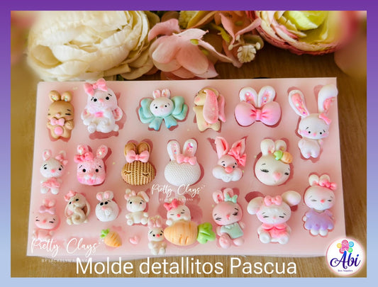 Molde de Silicon Detallitos Pascua Pretty Clays