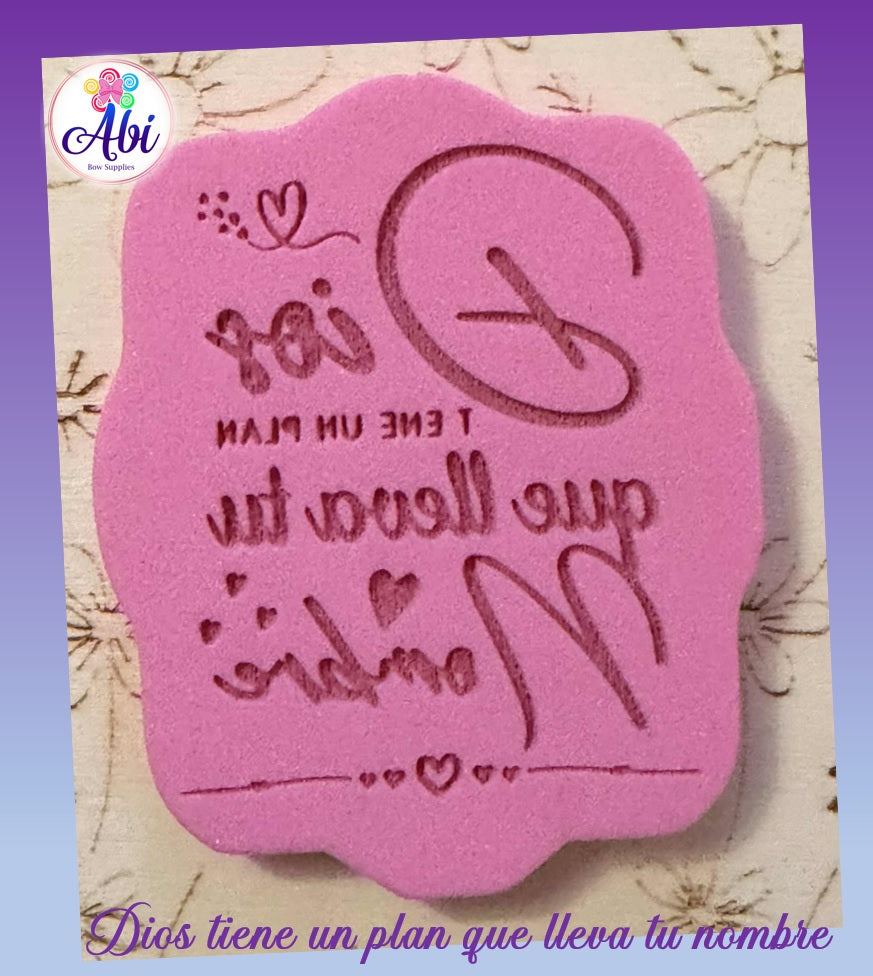 Sello de Relieve "Dios tiene un plan que lleva tu nombre"