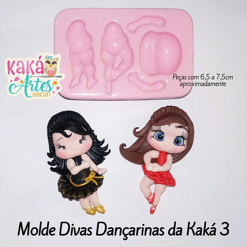 Molde de Silicon Divas Dancarinas da Kaka 3