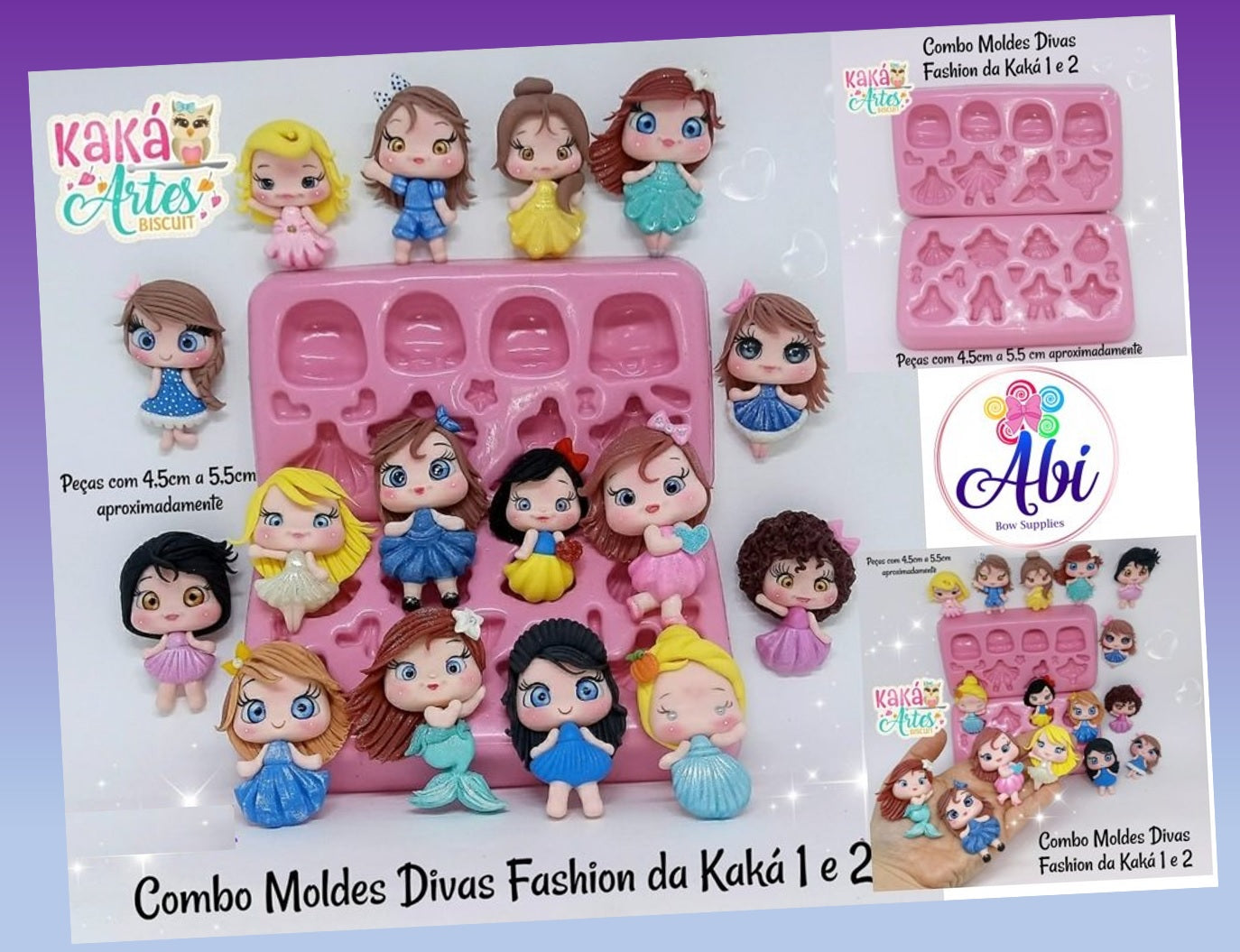 Molde de Silicon Combo Divas Fashion da Kaka 1 y 2