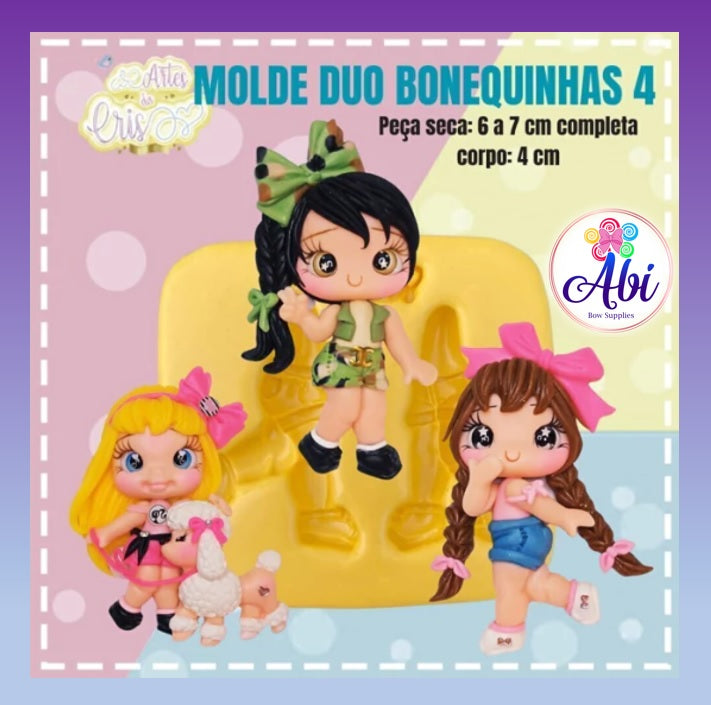 Molde de Silicon Duo Bonequinhas 04 AC