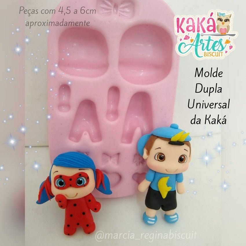 Molde de Silicon Dupla Universal da Kaka